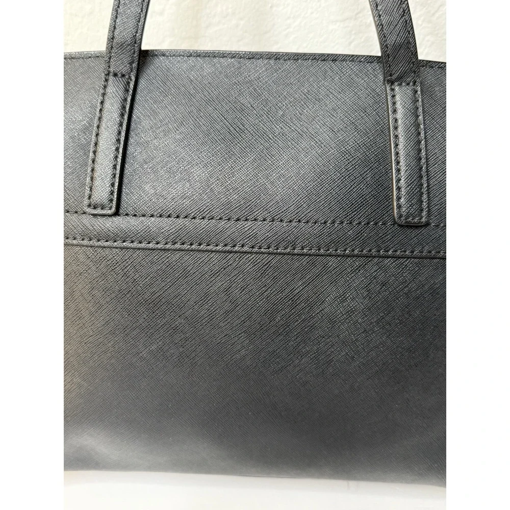 Kate Spade Laurel Way Alisanne Black Leather Satchel Purse Career Adjustable